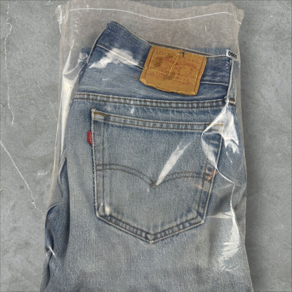 Vintage 70s Levis 501 XX Button Fly Faded Distressed Jeans 522 Stamped W32xL33 - Picture 12 of 12